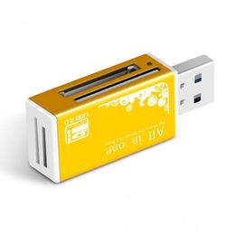2024 4 en 1 Micro SD Lector de tarjetas SDHC MMC USB SD Memoria T-Flash M2 MS Duo USB 2.0 4 Lectores de tarjetas de memoria de tragamonedas Soporte de adaptador para 4 lectores de tarjetas de memoria de tragamonedas