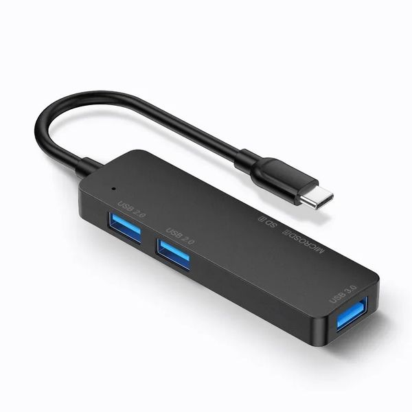 2024 4-PORT USB HUB 3.0 Ultra Slim Data Hub Type-C Hub pour MacBook, Mac Pro / Mini, IMAC, Surface Pro, XPS, Notebook PC, USBC HubFor IMAC USB 3.0 Hub