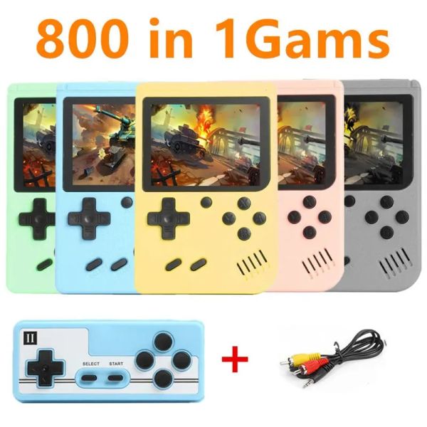 400/500/800 de haute qualité en 1 jeu vidéo rétro Player Soutenir deux joueurs 8 bits 3,0 pouces LCD coloré mini console de jeu de macaron portable