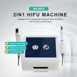2024 4D 2in1 draagbare hoge intensiteit gerichte echografie Hifu-machine Gezichtsooglidlift Lichaamshuid Vaginale aanscherping Rimpelverwijdering Verminder voorhoofdlijnen