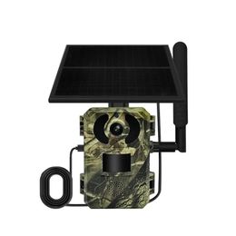 2024 4G SIM Caméra solaire Caméra de chasse Caméra de suivi de la faune Surveillance Vision nocturne infrarouge Caméras sauvages Pièges photo APP Ucon