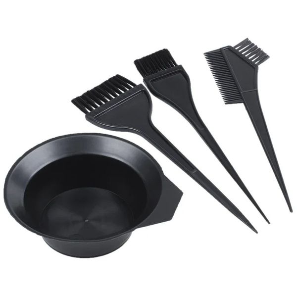 2024 4pcs/set Black Hair Tinking Accessors Kit Colorado para el cabello Cocina Cepillo de plástico Color de plástico Mezcla Herramienta de peinado para el cabello de bricolaje para