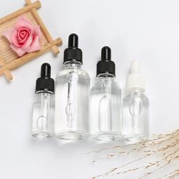 2024 5-50 ml buizen transparante druppelaar glazen aromatherapie vloeistof voor essentiële massageoliepipet-bijvulbare flessen voor aromatherapie vloeistof