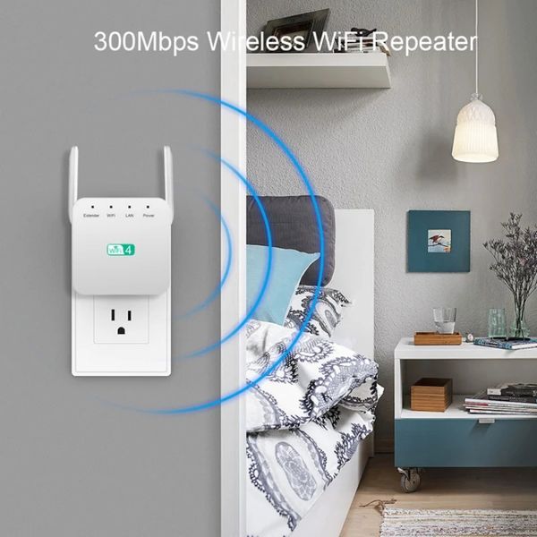 2024 5 GHz Repetidor WiFi WiFi WiFi Extensor 1200Mbps Wi-Fi Amplificador 300Mbps de largo rango WI Fi Signal Booster 2.4G WiFi Repiter, seguro, seguro,