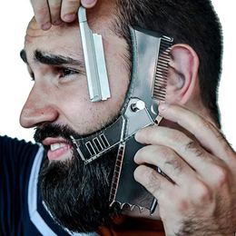 2024 5 en 1 hommes Façage de la barbe Modèle de style peigne rotatif rotatif Barbe masculine Combs Beauty Tool for Hair Beard Tradmning Moux pour hommes pour hommes