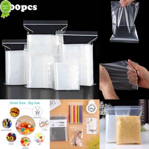 2024 500pcs sacs de stockage refermables sacs en plastique transparents auto-scellés sous vide sac de stockage des aliments frais organisateur de cuisine sacs à bijoux