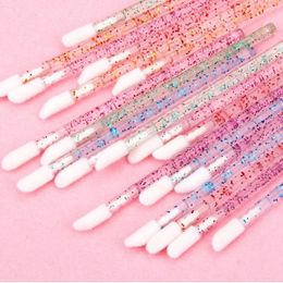 2024 50 stks nieuwe wegwerpcosmetische lipborstel lipstick lip glossige toverstokken pen reiniger applicator oogschaduw glans make -up borstels gereedschap - voor