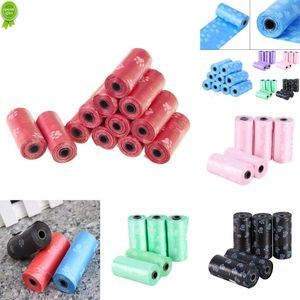 2024 5 Rolls Hond Kak Zak Huisdieren Afval Vuilniszakken Outdoor Carrier Biologisch Afbreekbaar Opruimen Afval Pick Up Schone tas Voor Katten Honden