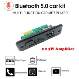 2024 5V 2 x 3W Amplificador Bluetooth 5.0 Car MP3 Player Decoder Tablero inalámbrico FM Módulo de radio TF USB Aux Audiofor Mp3 Módulo de reproductor MP3