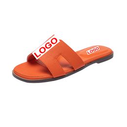 2024-6 Alta calidad para mujeres Sandalias de marca Designer Designias Flip Flip Flip Flip Slide Slide Ladies Beach Sandal con caja