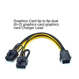 2024 6-pins PCI Express tot 2 x PCIe 8 (6+2) Pin Dual 8 Pin Motherboard Graphics Videokaart PCI GPU VGA SPLITTER HUB Stroomkabel voor dubbele 8 Pin moederbord