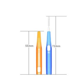 2024 60pcs 0,6 à 1,5 mm Pure dentaire dentaire Nettoyage de la brosse interdentaire entre les dents Oral Soins orthodontique I Forme de lantaire dentaire dentaire dentaire dentaire