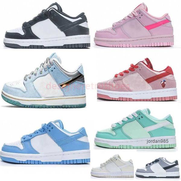 2024 6C-3Y Chaussures de course pour petits enfants Panda Triple Pink Cool Grey I 1s Aloe Verde Court Purple Island Green Basketball Shoes Baby Girls Mint Mid Toddler Sneaker