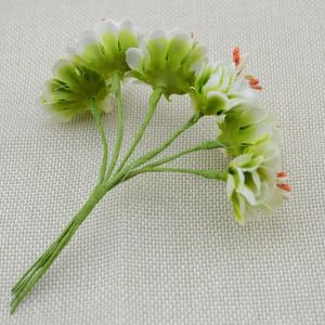 2024 6pcs Fake Flower Silk Gradiënt Stamgen Handmake Artificiële bloemen Bouquet Wedding Decoratie Diy krans geschenk plakboekvaartuigen nep