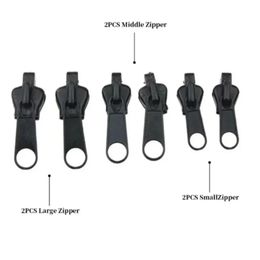 2024 6PCS Nouveau design instantané Zipper universel Instant Instant Fix Ranges Rawer Kit Remplacement du curseur zip Rescue de dents pour bricolage Sewzipper