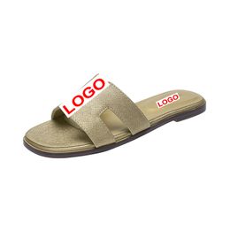 2024-7 Haute qualité pour femmes Sandales Brand Designer Slippers Flip Flip Crocodile Skin Slide Ladies plage Sandale Sandale avec boîte