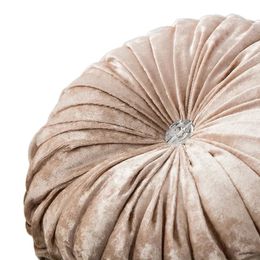 2024 7 coussin de siège rond de style pastoral Pumpkin / coussin arrière ou comme oreiller de canapé Tissu en velours 35x35cm 9 Couleurs pour oreiller de canapé en velours