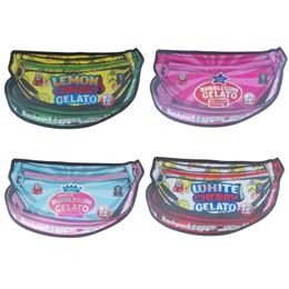 2024 7g en forme de mylar sac à dos boyz 0,24 oz citron cerise blanc bubblegum gelato debout fermeture éclair inférieure forme irrégulière mat doypack 200 pièces impression personnalisée