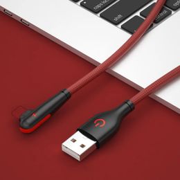 Cable de juego MFi de 2024 grados para IPhone X8765 SE, para iluminación a cargador USB, Cable en ángulo de carga rápida, codo de sincronización de datos