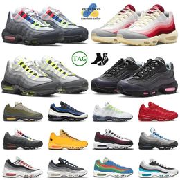 2024 95 95S Running Shoes Anatomy Greedy Neon Pink Beam Big Tamaño 12 Pascua Cristal Azul Olive Burdeos Burdeos OG95 Mujeres Mujeres Sneakers 40-46