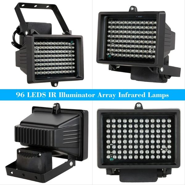 2024 96 LED Illuminateur Light CCTV 60m IR Infrarouge Vision nocturne Éclairage auxiliaire Affilier extérieur imperméable pour la caméra de surveillance 1.pour l'éclairage de vision nocturne de vidéosurveillance