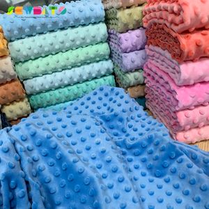 2024 Un tissu en peluche à points de qualité Minky 45x45cm 40 couleurs pour les jouets de couverture à couture