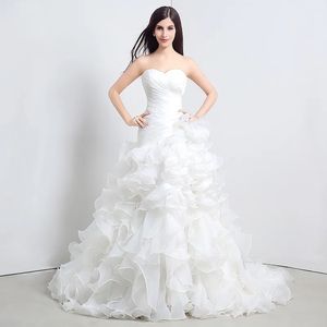 2024 Robe de mariée en ligne pour la mariée corset chérie orgue orage chauffage cathédrale lacets de mariée vestidos de noiva robe de mariage personnalisé