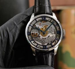 2024 A8 V5 Factory Men's Watches 1853 Automatic MECANICAL WEART 316L en acier inoxydable Brotte en cuir noir Super Qualité de montre imperméable