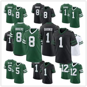 2024 Aaron Rodgers Jersey Ahmad Saus Gardner Garrett Wilson Breece Hall Darrelle Revis Joe Namath Quinnen Williams Haason Reddick voetbalshirtes