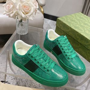 2024 Ace Crystal Canvas Sneaker Designer Hommes Femmes Bleu Noir Fond plat Chaussures Casual Entraîneurs de serpent Abeille Sneaker brodé Randonnée Fermeture à lacets Talon bas