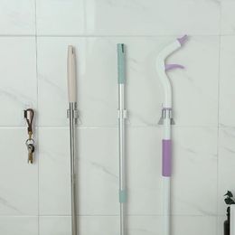 2024 Lijm multifunctionele haken muur gemonteerd dweil houder houder rackbrush bezem hanger haak keuken badkamer sterke haken voor keuken