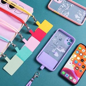 2024 Verstelbare Crossbody Patch Telefoonkoorden Mobiele telefoonriem Lanyard Nylon Zacht Touw Mobiele Telefoon Charme Hangend Koord Terugsticker