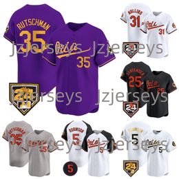 2024 Adley Rutschman Baseball Jersey 7 Jackson Holliday Cedric Mullins Gunnar Henderson Ryan Mountcastle Corbin Burnes Felix Bautista Austin Hays Colton Ripken