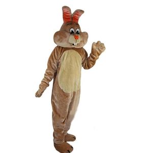 2024 Taille adulte Beige Rabbit Mascot Costume Cartoon Characon Turnits Cost Furry Cost Halloween Carnival Birthday Party Robe