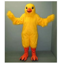 2024 Tamaño de adulto Chick Mascot Disfraz de Halloween Carnaval Unisex Adultos Ajustes Fantasía Tema de caricatura Tema de vestimenta Publicidad Publicidad