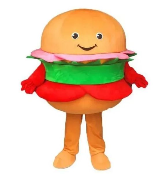 2024 Taille adulte Halloween Hamburgers Mascot Costume à thème extérieur fête adultes tenue combinaison mascotte thème fantaisie déguisement carnaval costum