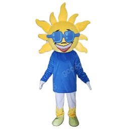 2024 Taille adulte Costumes de mascotte Happy Sun Halloween Robe de soirée fantaisie Personnage de dessin animé Carnaval Noël Publicité Costume de fête d'anniversaire Tenue unisexe