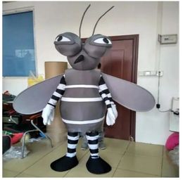 Disfraz de mascota Mosquito de tamaño adulto, trajes de personaje de dibujos animados de Navidad y Halloween, traje con folletos publicitarios, 2024