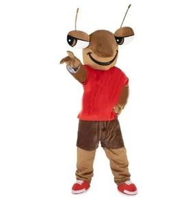 2024 Taille adulte Pismire Ant Mascot Costume Halloween Carnaval Unisexe Adultes Tenue de fantaisie Costume Cartonnière Séniture fantaisie Advertis