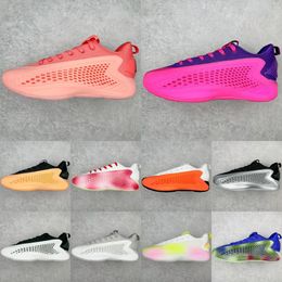 2024 AE 1 Low New Wave McDonalds Men Basketball Shoes Ae1 Anthony Edwards All Star Mx Velocidad Azul Pinlizado Pink Georgia Red Clay Sports Entrenadores