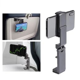 2024 Avión Soporte de teléfono Portable Soporte de viaje Vuelo Vuelo de selfie de selfie giratable ajustable Attorable Soporte de asiento de asiento de tren: soporte de viaje plegable