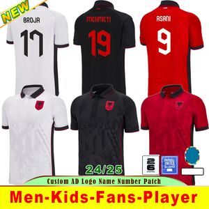 2024 Albanië Nationaal Team Uzuni Mens voetbaltruien Hysaj Lenjani Abrashi Ramadani Home Red Away White 3e Black Football Shirts