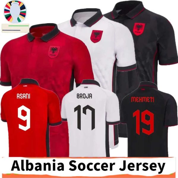 2024 Albania Soccer Jersey Broja Asani Djimsiti 2024 Eurocopa Euro Islands Equipo nacional Camisetas de fútbol Kit Mehmeti K.Bare Asllani Uzuni Hys