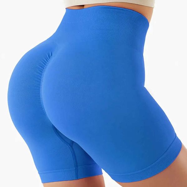 2024 Alineado Sport Sports Lu Lu sin costura Push Up para mujeres Leggins Sexy Scrunch Bum Tielas Gym Fiess Cycling Biker Sport Shorts Bik