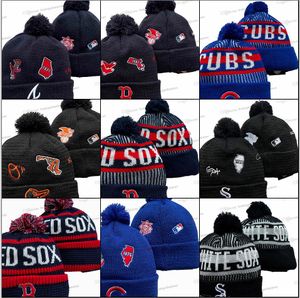 2024 Toutes les 32 équipes Casquette de baseball Bonnet New York Bonnets Mélanger les couleurs P Sports Équipe de baseball américaine Broderie dimensionnelle Laine d'hiver Sport Bonnet en tricot Casquettes de crâne A-01