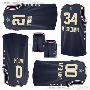 2024 Jersey de baloncesto All-Star Giannis 34 Antetokounmpo Haliburton Lillard Embiid Jayson Tatum Adebayo Banchero Brown Brunson Maxey Mitchell Randle Barnes Young