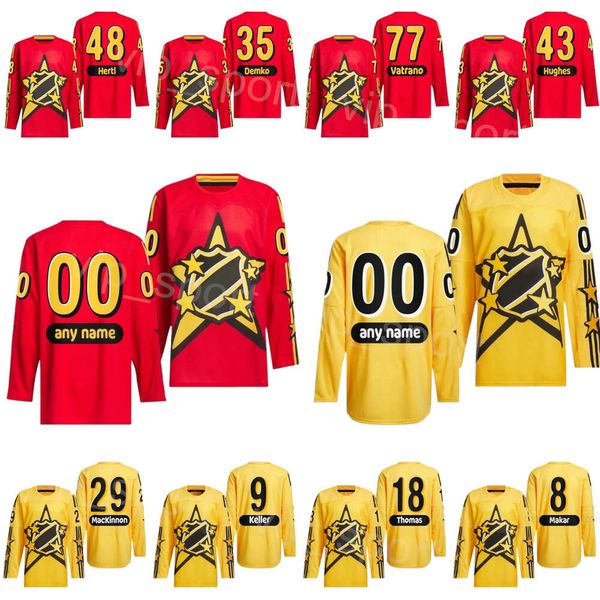 2024 All-Star Hockey 9 JT Miller Jersey 40 Elias Pettersson 9 Jack Eichel 37 Connor Hellebuyck 22 Oliver Bjorkstrand 35 Thatcher Demko 43 Quinn Hughes Nom personnalisé