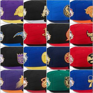 2024 All Team Fan's Basketball USA New York Baseball Hat ajusté Black Chicago Men Vintage Flat Sport Ball Ball Snapback Caps Letters Bone Chapeau Ma19-01