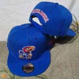 2024 All Team Fan's USA College Baseball Verstelbaar Alabama Crimson Kansas Jayhawks Hoed op veld Mix Bestelgrootte Gesloten Flat Bill Base Ball Snapback Caps Bone Chapeau a0