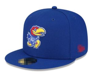 2024 Tous les fans de l'équipe USA College Baseball réglable Alabama Crimson Kansas Jayhawks Chapeau sur terrain Mix Taille de commande Fermé Plat Bill Base Ball Snapback Caps Bone Chapeau